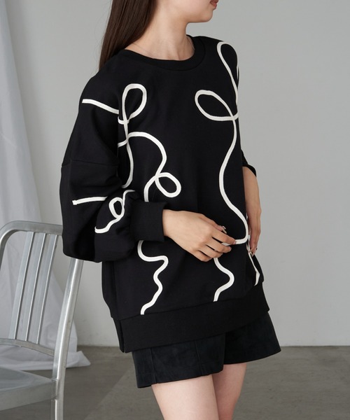 RAY CASSIN（レイカズン）の「【ゆったりとした着心地】ラインテープスウェット（スウェット・レディース・ホワイト系その他2/グレー系その他2/グレー系その他3・FREE）」の11枚目の写真