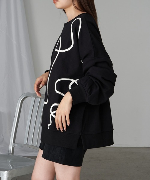 RAY CASSIN（レイカズン）の「【ゆったりとした着心地】ラインテープスウェット（スウェット・レディース・ホワイト系その他2/グレー系その他2/グレー系その他3・FREE）」の13枚目の写真