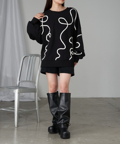 RAY CASSIN（レイカズン）の「【ゆったりとした着心地】ラインテープスウェット（スウェット・レディース・ホワイト系その他2/グレー系その他2/グレー系その他3・FREE）」の14枚目の写真