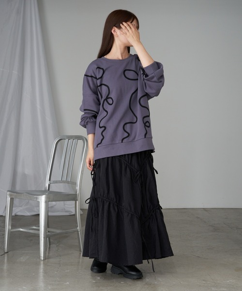 RAY CASSIN（レイカズン）の「【ゆったりとした着心地】ラインテープスウェット（スウェット・レディース・ホワイト系その他2/グレー系その他2/グレー系その他3・FREE）」の21枚目の写真