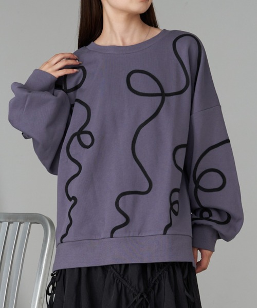 RAY CASSIN（レイカズン）の「【ゆったりとした着心地】ラインテープスウェット（スウェット・レディース・ホワイト系その他2/グレー系その他2/グレー系その他3・FREE）」の18枚目の写真