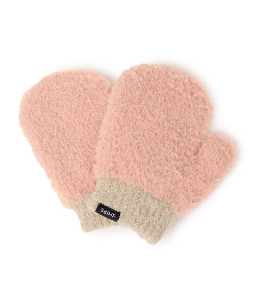 SHIPS(シップス)の「SHIPS KIDS:フェザータッチ ミトン(手袋・キッズ・ライトグレー/ブラウン/ピンク・X-SMALL)」の1枚目の写真