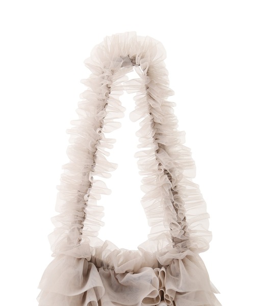 ROPE' PICNIC（ロペピクニック）の「シアーフリルワンハンドルバッグ（ショルダーバッグ・レディース・ベージュ系その他2/ブラック・FREE）」の8枚目の写真