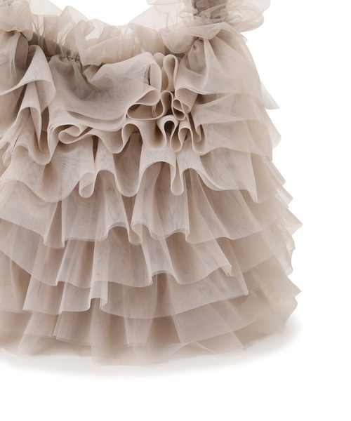 ROPE' PICNIC（ロペピクニック）の「シアーフリルワンハンドルバッグ（ショルダーバッグ・レディース・ベージュ系その他2/ブラック・FREE）」の10枚目の写真