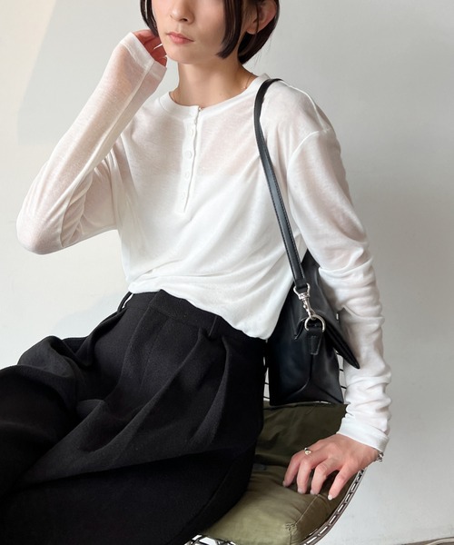 ヘンリーネックシアーロンT（Tシャツ/カットソー）｜select MOCA