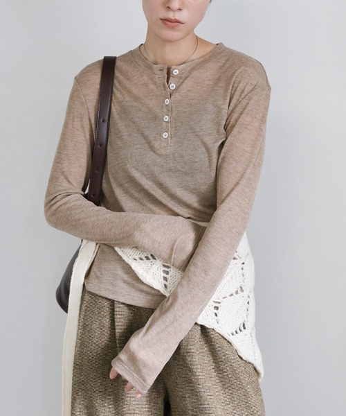 ヘンリーネックシアーロンT（Tシャツ/カットソー）｜select MOCA