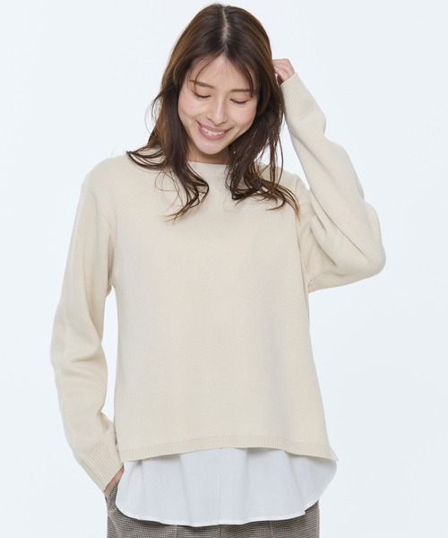 【セール】レイヤード ニット プルオーバー（アンサンブル）｜Arnold Palmer（アーノルドパーマー）