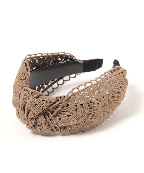 GLOBAL WORK（グローバルワーク）の「刺繍ノットカチューシャ/250188（カチューシャ・レディース・ブラック/ブラウン・ONE SIZE）」の2枚目の写真