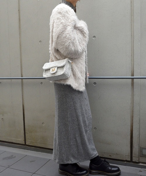 styiro（スタイロ）の「ツイードショルダーバッグ（ショルダーバッグ・レディース・ピンク/ホワイト/ブラック/アイボリー・FREE）」の18枚目の写真