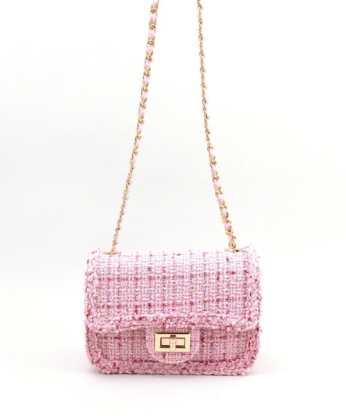 styiro（スタイロ）の「ツイードショルダーバッグ（ショルダーバッグ・レディース・ピンク/ホワイト/ブラック/アイボリー・FREE）」の11枚目の写真