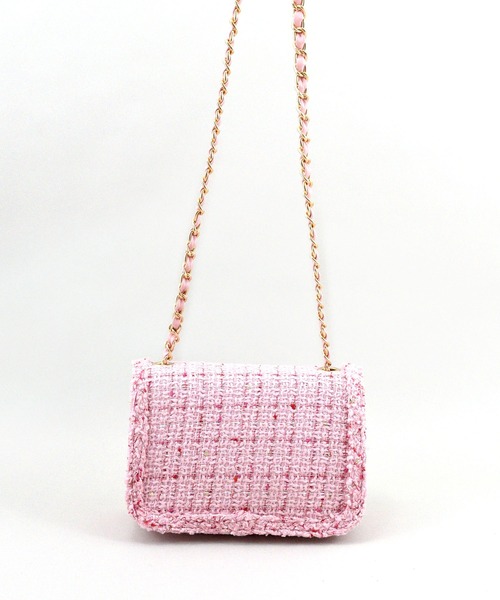 styiro（スタイロ）の「ツイードショルダーバッグ（ショルダーバッグ・レディース・ピンク/ホワイト/ブラック/アイボリー・FREE）」の10枚目の写真