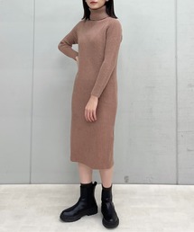 En serio TOKYO（エンソリオトーキョー）の「タートルネックリブニットワンピース（ワンピース）」