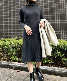 En serio TOKYO（エンソリオトーキョー）の「タートルネックリブニットワンピース（ワンピース）」