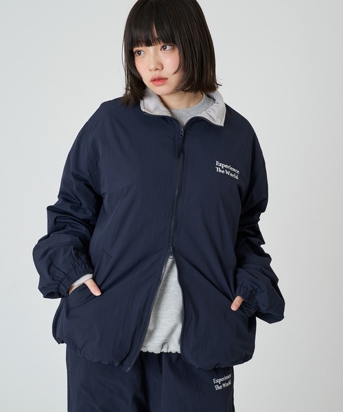 STAND NECK NYLON FLEECE BLOUSON/スタンドネックナイロン