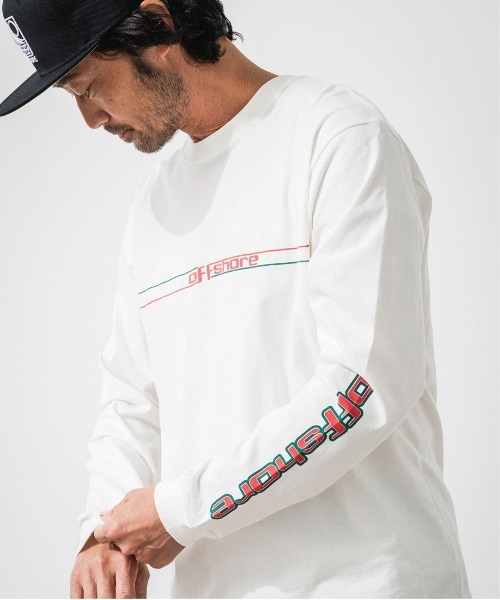 OFFSHORE(オフショア)の「RAINBOW L/S TEE(Tシャツ/カットソー・メンズ・ブラック/ホワイト・L/M/S/XL)」の2枚目の写真