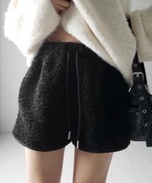 me+em select | 【 ２color 】ハイウエストボアショートパンツ ／ highwaist boa short pants(その他パンツ)