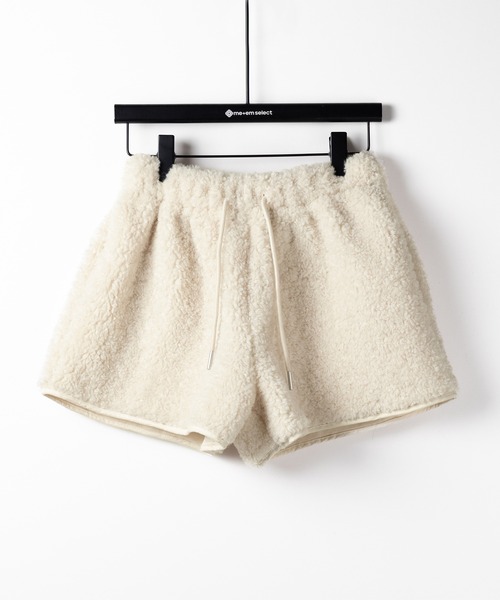 セール】【 2color 】ハイウエストボアショートパンツ ／ highwaist