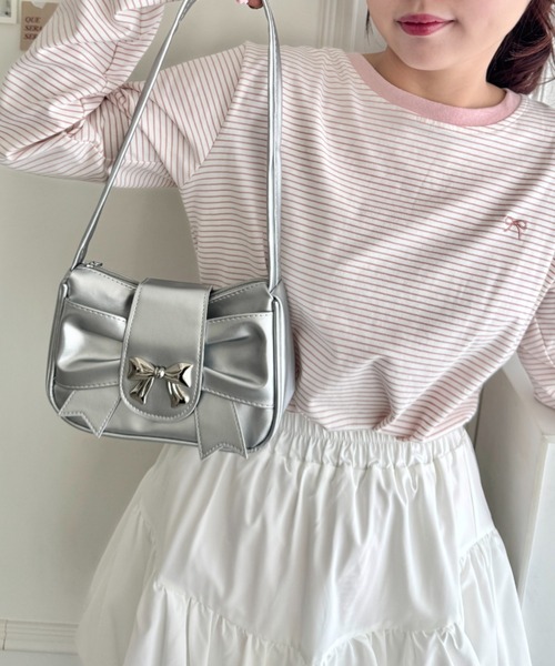 セール】リボンモチーフホーボーバッグ（ショルダーバッグ）｜Loueme