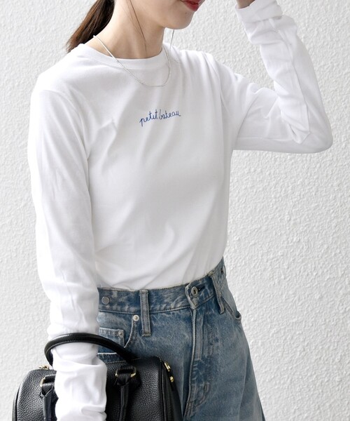 セール】【SHIPS any別注】PETIT BATEAU:〈洗濯機可能〉ロゴ