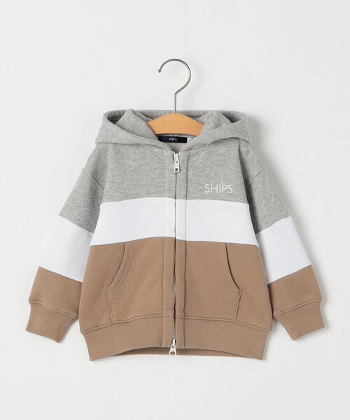 SHIPS(シップス)の「SHIPS KIDS:80~90cm / ロゴ フード ジップ パーカ(パーカー・キッズ・ライトブルー/ライトグレー/サックスブルー/ネイビー/ヘザーグレー/ベージュ・80/90)」の3枚目の写真