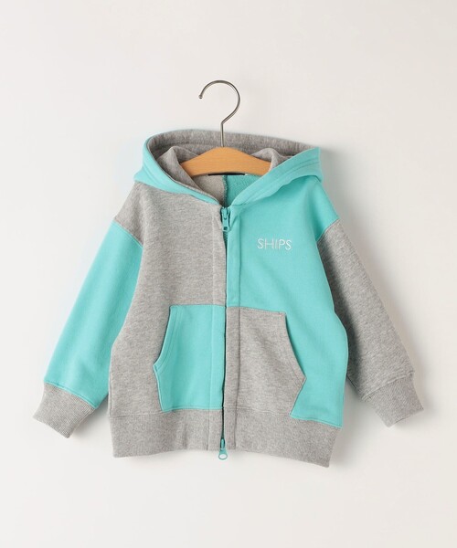 SHIPS（シップス）の「SHIPS KIDS:80～90cm / ロゴ フード ジップ パーカ（パーカー・キッズ・ライトブルー/ライトグレー/サックスブルー/ネイビー/ヘザーグレー・80/90）」の3枚目の写真