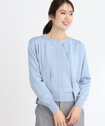 Reflect | 【WEB限定カラーあり／アンサンブル可】比翼仕立てニットカーディガン(カーディガン/ボレロ)