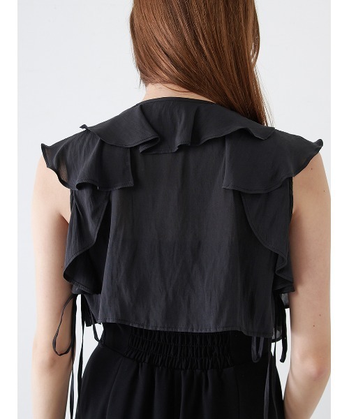 SNIDEL(スナイデル)の「ラッフルボレロコンビネゾン(つなぎ/オールインワン・レディース・ピンクベージュ/ブラック/グレー・1/0)」の10枚目の写真