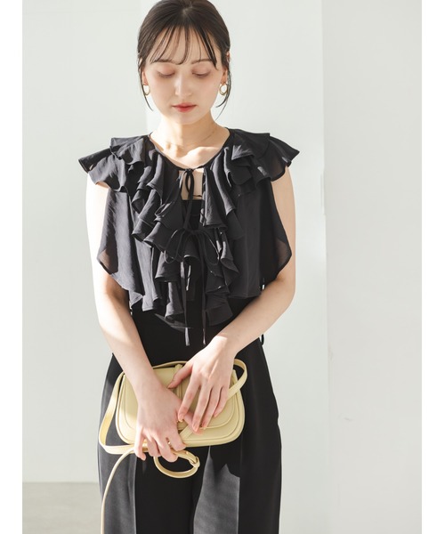 snidel#コンビネゾン スナイデル SNIDEL ラッフルボレロコンビネゾン （GRY