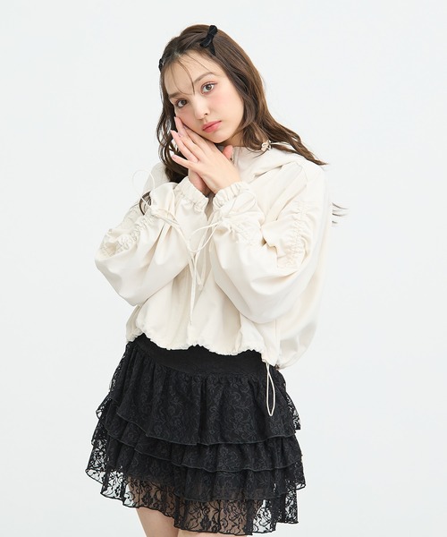 INGNI（イング）の「袖リボン付マウンテンパーカー（マウンテンパーカー・レディース・ライトグレー/ピンク/アイボリー/ブラック・M）」の19枚目の写真