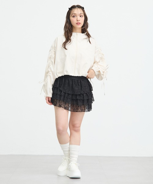 INGNI（イング）の「袖リボン付マウンテンパーカー（マウンテンパーカー・レディース・ライトグレー/ピンク/アイボリー/ブラック・M）」の20枚目の写真