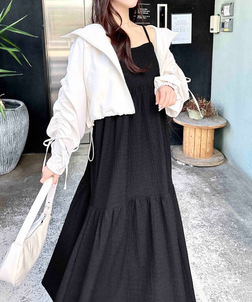 INGNI（イング）の「袖リボン付マウンテンパーカー（マウンテンパーカー・レディース・ライトグレー/ピンク/アイボリー/ブラック・M）」の21枚目の写真