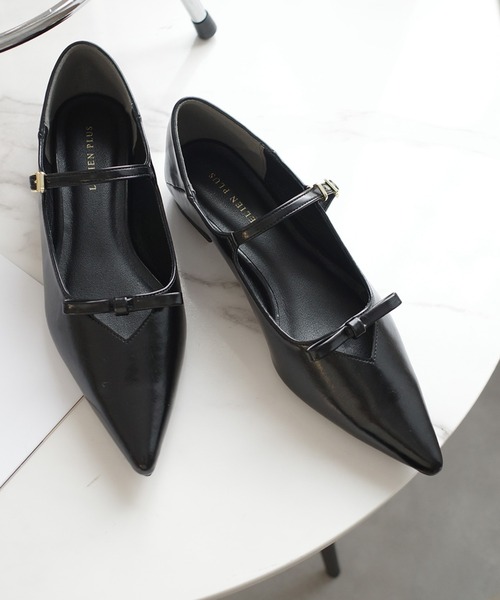 AmiAmi（アミアミ）の「柔らか！ポインテッドトゥリボンパンプス/メリージェーン（パンプス・レディース・ワインレッド/ブラック/アイボリー/シルバー・L/LL/M/S）」の19枚目の写真