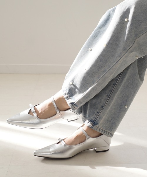 AmiAmi（アミアミ）の「柔らか！ポインテッドトゥリボンパンプス/メリージェーン（パンプス・レディース・ワインレッド/ブラック/アイボリー/シルバー・L/LL/M/S）」の21枚目の写真