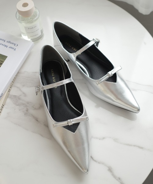 AmiAmi（アミアミ）の「柔らか！ポインテッドトゥリボンパンプス/メリージェーン（パンプス・レディース・ワインレッド/ブラック/アイボリー/シルバー・L/LL/M/S）」の12枚目の写真