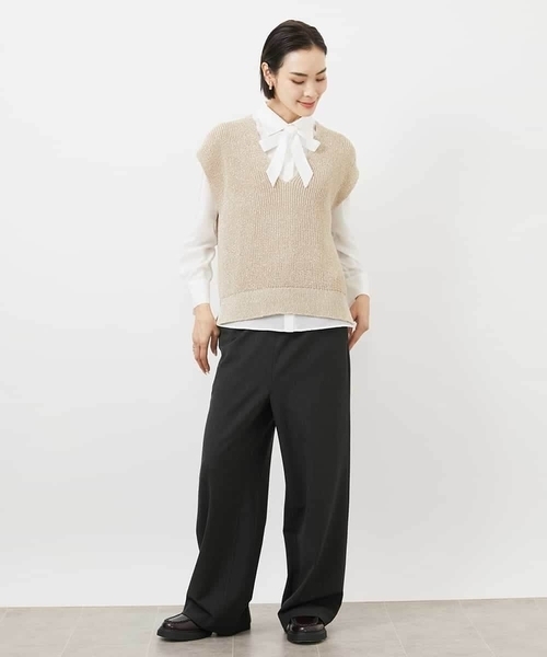 MICHEL KLEIN（ミッシェル・クラン）の「ボウタイ付きブラウス（シャツ/ブラウス・レディース・アイボリー・38）」の10枚目の写真