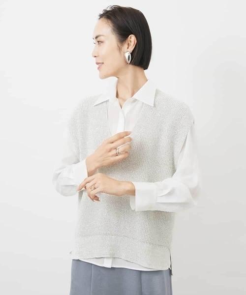 MICHEL KLEIN（ミッシェル・クラン）の「ボウタイ付きブラウス（シャツ/ブラウス・レディース・アイボリー・38）」の6枚目の写真
