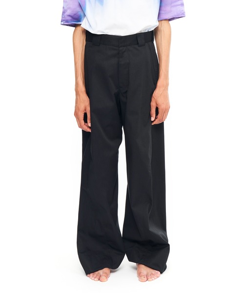 YUKI HASHIMOTO(ユウキハシモト)の「YUKI HASHIMOTO TWISTED WORK PANTS (DENIM) (PT-01-0002)(その他パンツ・メンズ・ブラック/グレー・44/46)」の1枚目の写真