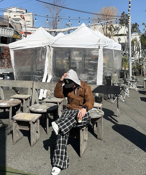 MandO(エムオー)(エムオー)の「【MandO】チェック柄バギーイージーパンツ(その他パンツ・メンズ・ブラック/カーキブラウン・MEDIUM/LARGE)」の11枚目の写真