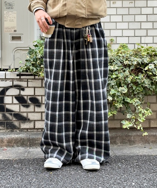 MandO】チェック柄バギーイージーパンツ（その他パンツ）｜MandO 