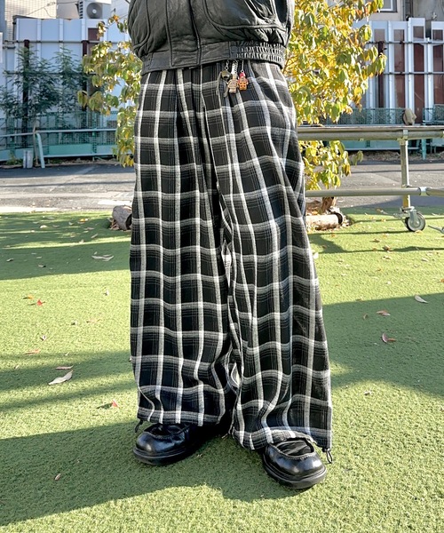 MandO】チェック柄バギーイージーパンツ（その他パンツ）｜MandO 
