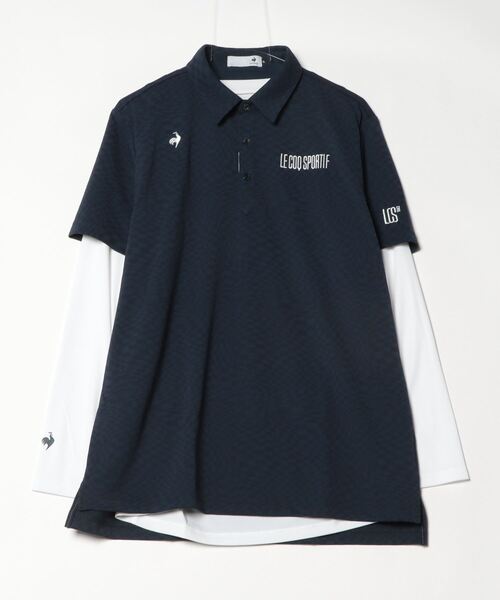 le coq sportif（ルコックスポルティフ）の「ルコックスポルティフ  インナーセット2WAYシャツ（ポロシャツ・メンズ・ホワイト/ネイビー/イエロー・LL/3L/M/L）」の3枚目の写真