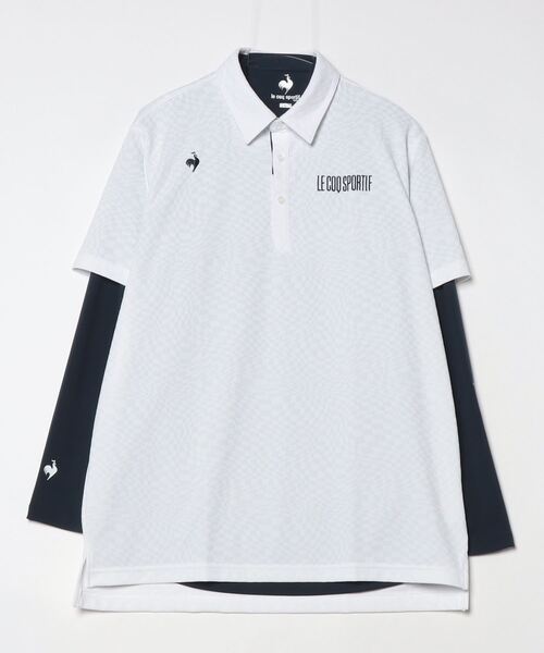 le coq sportif（ルコックスポルティフ）の「ルコックスポルティフ  インナーセット2WAYシャツ（ポロシャツ・メンズ・ホワイト/ネイビー/イエロー・LL/3L/M/L）」の2枚目の写真