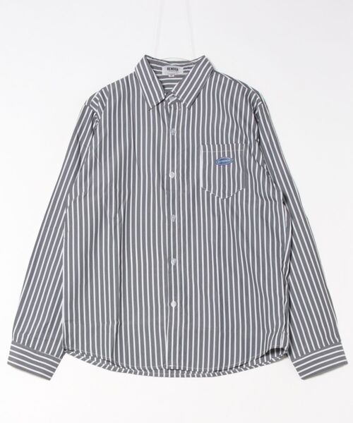 BENDER TOKYO(ベンダートウキョウ)の「【BENDER TOKYO】オーバーサイズ ワンポイントロゴ ストライプシャツ 長袖(シャツ/ブラウス・メンズ・ブラック/ブルー/ホワイト・M/L)」の22枚目の写真