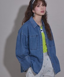 bohmal（ボマール）の「オーバーサイズカフスデザインデニムシャツジャケット（デニムジャケット）」
