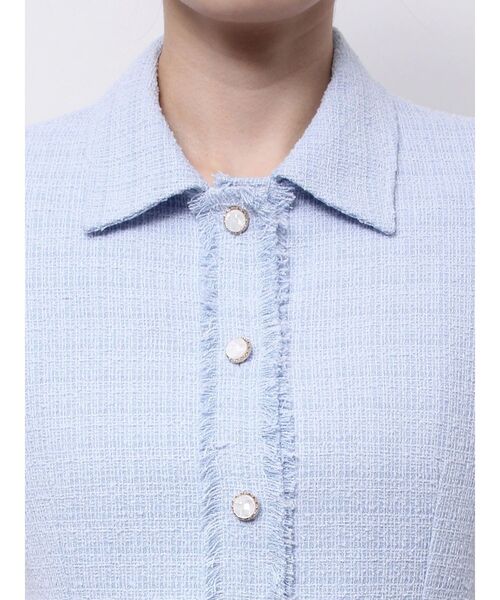 MERCURYDUO(マーキュリーデュオ)の「ハーフスリーブツイードフィットジャケット(その他アウター・レディース・ライトブルー/ライトグレー・MEDIUM/SMALL)」の20枚目の写真