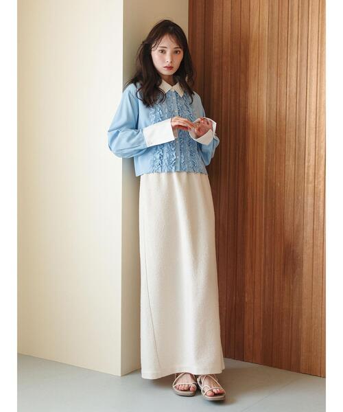 so4u(ソーフォーユー)の「フリルシャツ(シャツ/ブラウス・レディース・ホワイト/サックスブルー・F)」の18枚目の写真