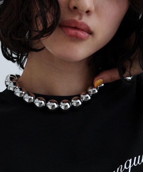 GALLEST(ギャレスト)の「メタルボールネックレス(ネックレス・レディース・シルバー・00)」の1枚目の写真