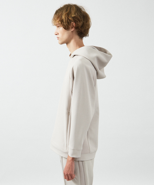 ABAHOUSE（アバハウス）の「【セットアップ対応】カルゼダンボール　プルオーバーパーカー（パーカー・メンズ・ライトグレー/カーキ/ブラック・46/44/48）」の6枚目の写真