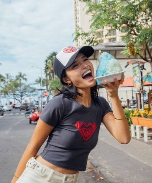 tシャツ 「ミニTシャツ」ROXY x NANAHA ちびTシャツ RST252604T レディース ミニTシャツ】ROXY x NANAHA ちびTシャツ RST252604T（Tシャツ