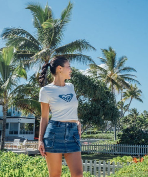 tシャツ 「ミニTシャツ」ROXY x NANAHA ちびTシャツ RST252604T レディース ROXY tシャツ 「ミニTシャツ」ROXY x NANAHA ちびTシャツ